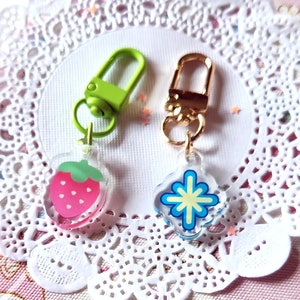 Mini Charms | Strawberry | Sparkle | Kawaii | Ita Bag | Cute Accessory