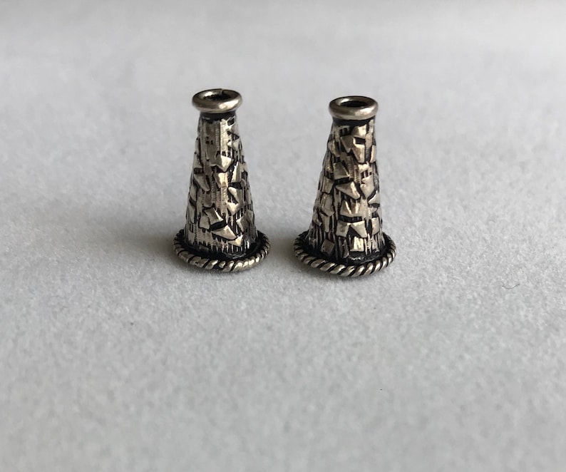 1 pair Sterling Silver Cones