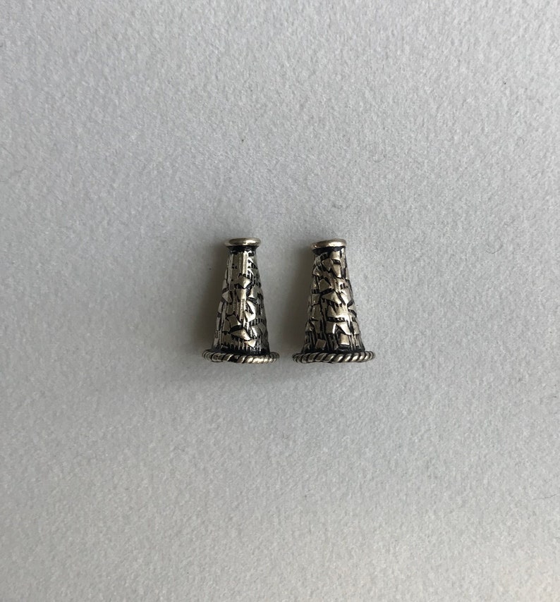 1 pair Sterling Silver Cones