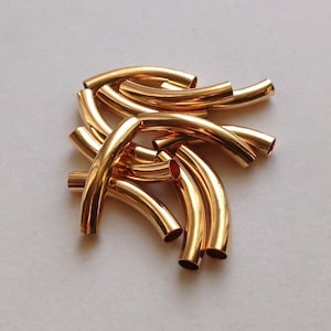 4mm-ID Gold Plated Tubes - 12 pieces
