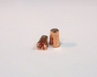 Rose Gold Plated Terminator Ends - 1 pair