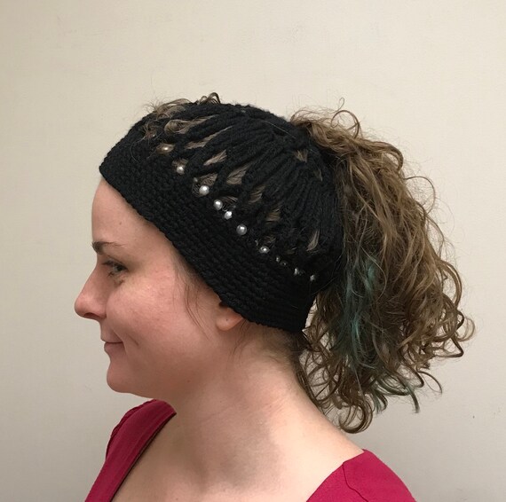Messy Hair Hat Etsy
