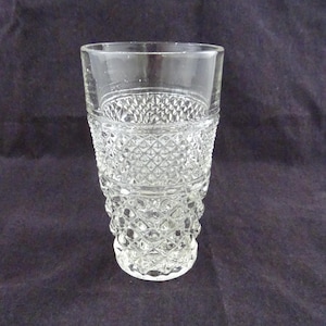 Vintage Anchor Hocking Wexford Cut Glass Water Glass