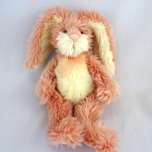 Vintage Russ Berrie BEATRICE Pink Bunny Rabbit 10" Plush Cranberry Patch Floppy As Is