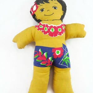 Vintage C&H Sugar Hawaiian Huggables stuffed fabric doll advertising As Is