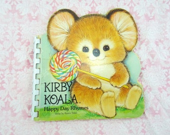 Vintage Kirby Koala Happy Day Rhymes Book Little Shapes Book 1983 Gibson Greeting Cards