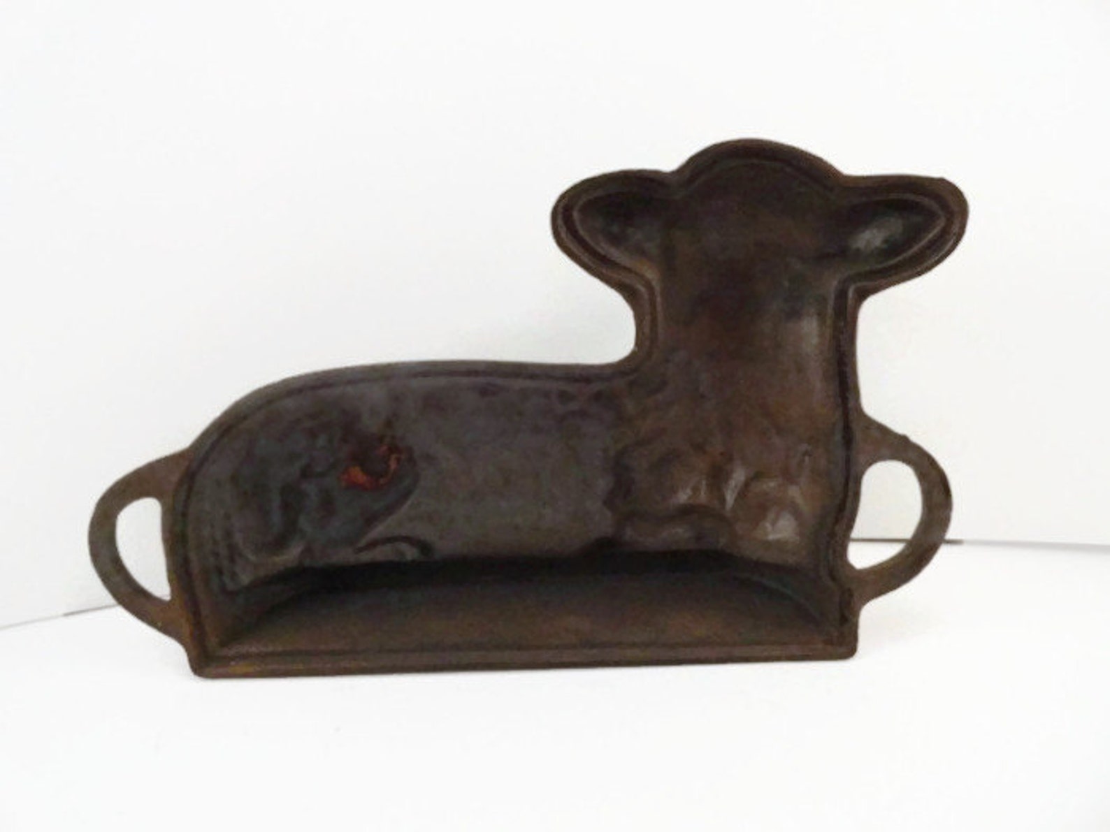 Vintage Lodge Cast Iron Lamb Cake Mold Old Rusty Cast Iron Etsy