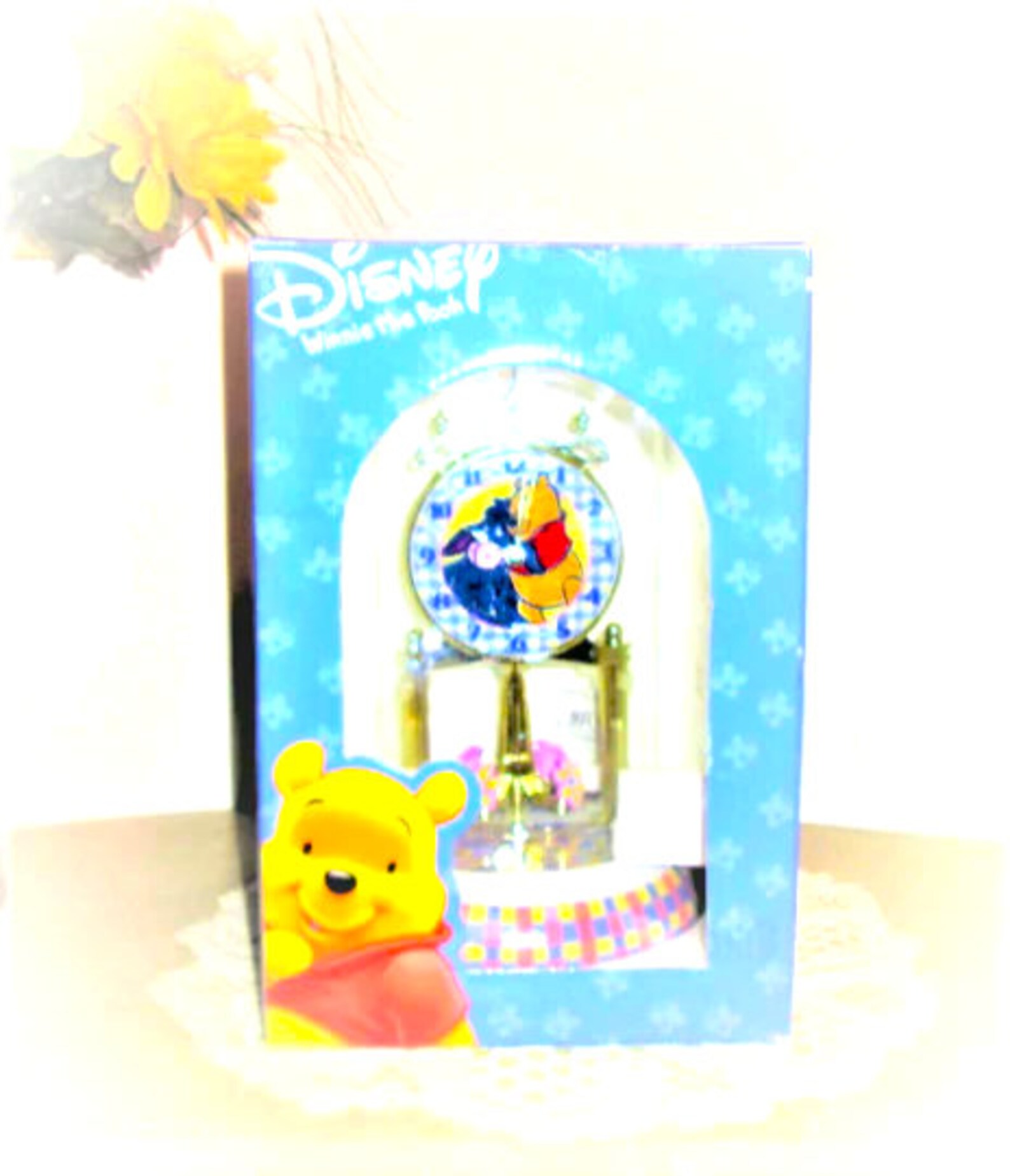 Disney Winnie the Pooh Anniversary Clock Glass Dome Porcelain Etsy