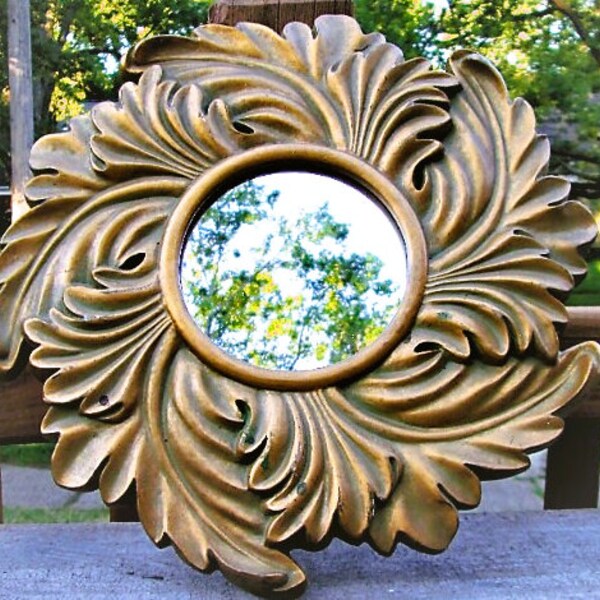 Gold Leaf Mirror Etsy
