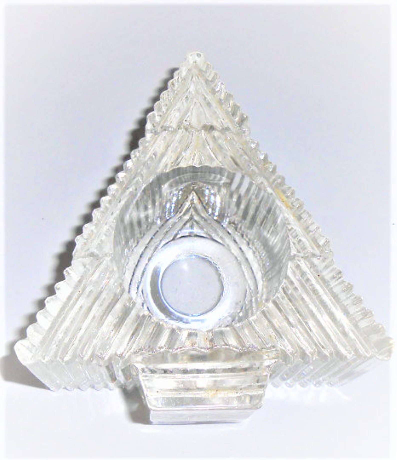 Avon Vintage Sculptured Glass Christmas Tree Candle Etsy