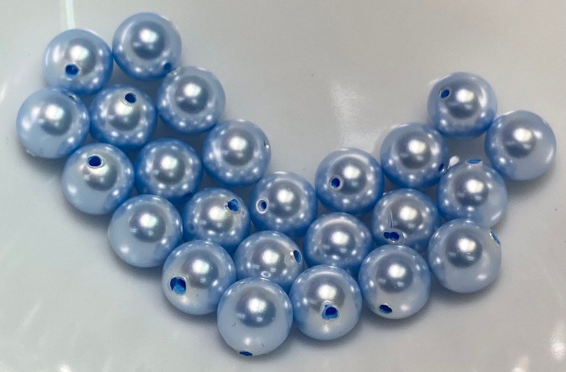 6 mm light aqua pearls 6 mm light aqua pearls