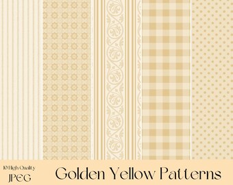 Soft Yellow Pattern Paper Pack: Scrapbook & Journal Embellishments