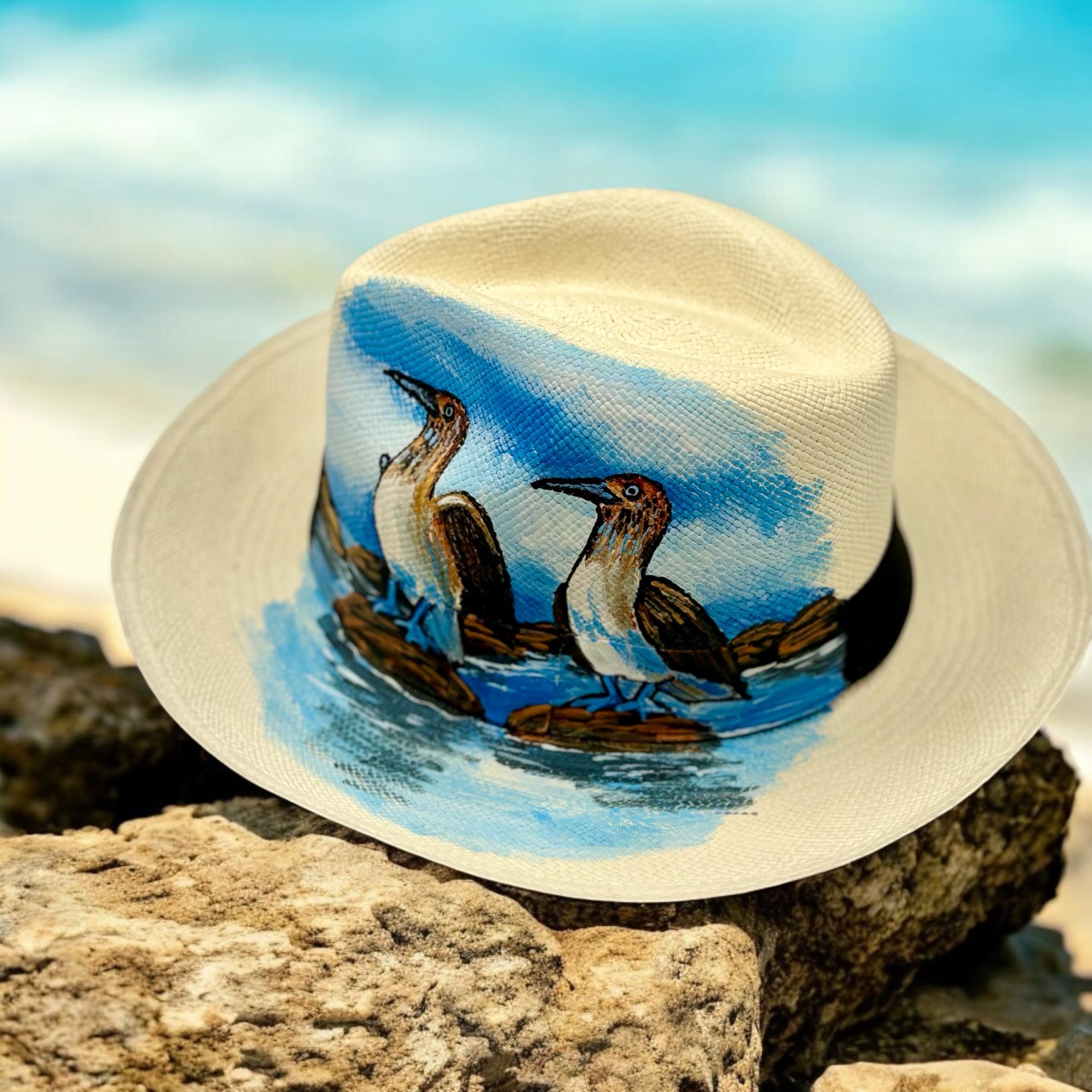 Original Panama Hat Genuine Handwoven & Hand Painted - Etsy