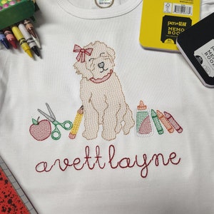 Back To School Doodle Shirt Personalized- Embroidered