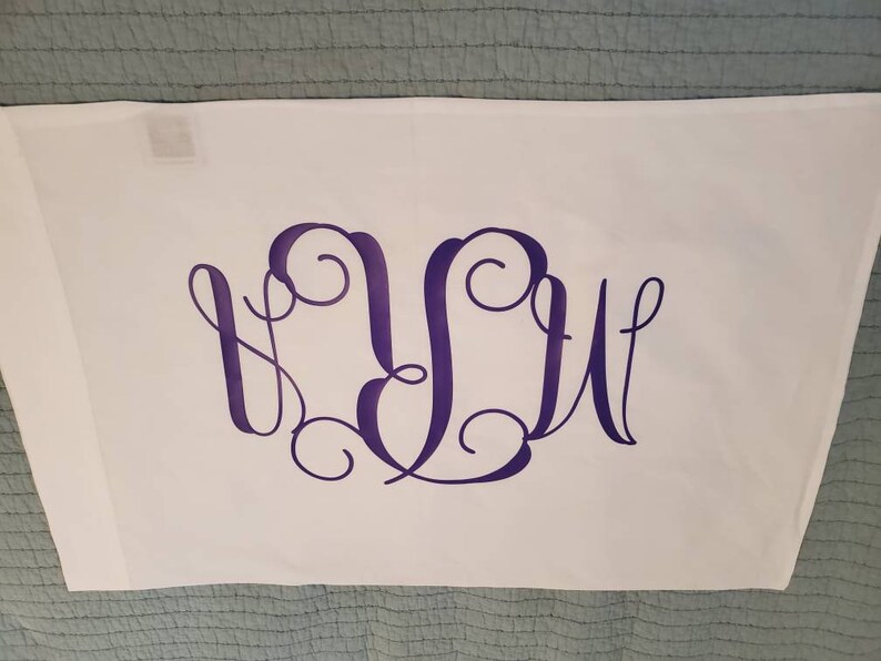Monogrammed Pillow Case Etsy