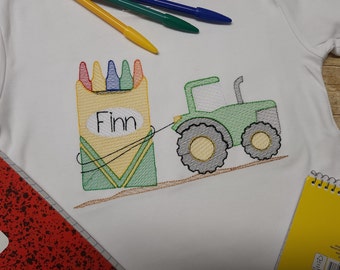 back to school shirt Tractor