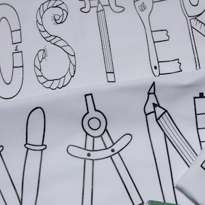 Tool font- boys-Color me Personalized Pillow Case, Standard Size