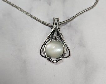 new Sam Art Studio design moonstone sterling silver wire wrapped Amulet