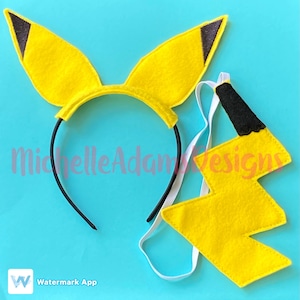 Pikachu inspired ears and tail