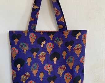 Coiffed Crowns On Purple Tote