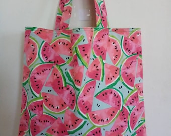 Watermelon Slices On Blue Tote