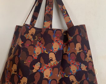 Black Radiance in The Crowd Novelty Tote