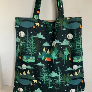 Simple Midnight Camper Canvas Tote image 1
