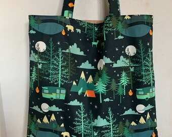 Simple Midnight Camper Canvas Tote