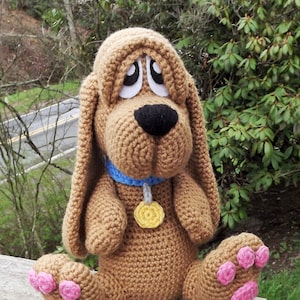 Basset Hound Puppy Amigurumi Crochet Dog Pattern PDF, Doll not included. image 1