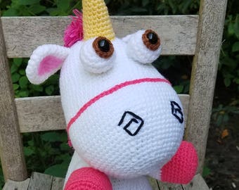 Lil Fluffy Unicorn Amigurumi Crochet Pattern. Pdf file only, doll not included