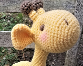 Baby Giraffe Amigurumi Pattern pdf file only. Doll not included.