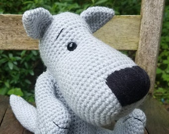 Little Gray Wolf Amigurumi Crochet Pattern. PDF only doll not included