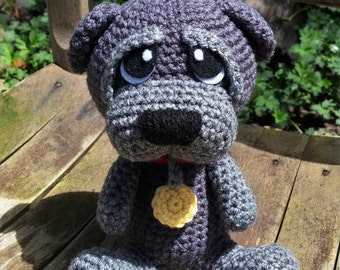 Rocky the Service Puppy Amigurumi Dog pattern. PDF file only doll not included.
