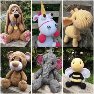 All 27 amigurumi crochet patterns in my shop for a discounted price