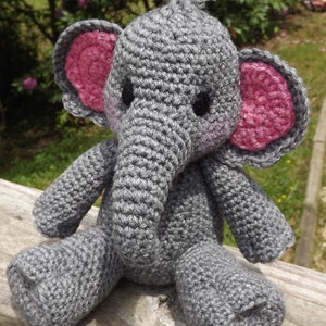Baby Elephant Amigurumi Crochet Pattern PDF Doll not included