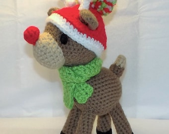 Christmas Reindeer Amigurumi Pattern Rudolph PDF file only