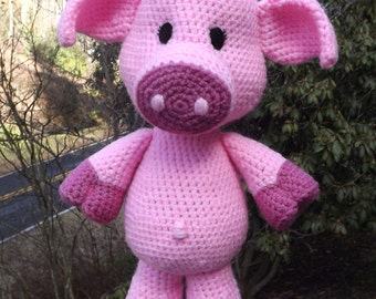 Lil' Piggy Baby Pig Amigurumi Crochet Pattern PDF file only Medium Size