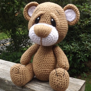 Little Brown Teddy Bear Amigurumi Crochet Pattern PDF. PDF file only.