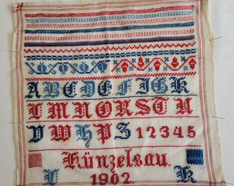 Antique Sampler – L. Künzelsau 1902