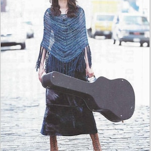 Easy Poncho Knitting Pattern, pdf Instant Digital Download,  Garter Stitch for Funky Vibes!