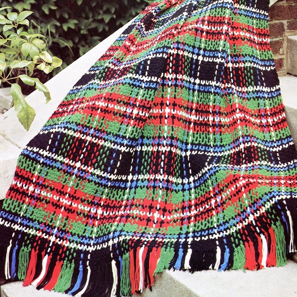 Bold and Colorful: 80s Plaid Crochet Blanket Pattern - Perfect DIY Gift for the Modern Vintage Lover