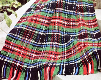 Bold and Colorful: 80s Plaid Crochet Blanket Pattern - Perfect DIY Gift for the Modern Vintage Lover