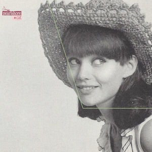 60s Wide Brim Hat Crochet Pattern pdf Instant Digital Download, Vintage Beachy and Summer Vibes Sun Hat!