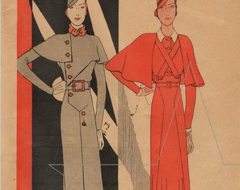 McCall Style News Catalog Sewing Patterns Counter Leaflet Reference eBook, 1930s Frocks Swanky Coats Capelets and Lingerie