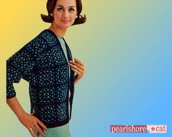 Iconic 70s Granny Square Sweater Pattern pdf Instant Digital Download, Recreate This Funky Vibe!