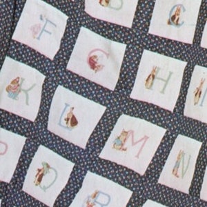 Padrões de ponto cruz de monogramas de Peter Rabbit de A a Z, download digital instantâneo em PDF, Flopsy Mopsy Cottontail Jeremy Fisher Sra. Rabbit