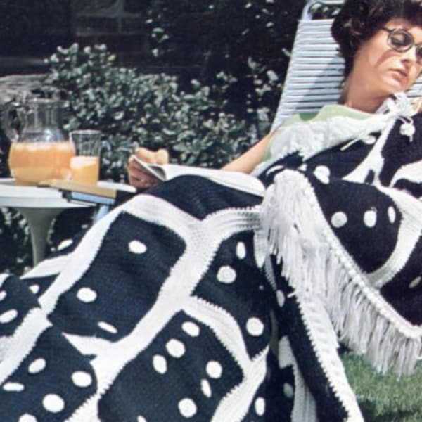 Because You Love Dominos Crochet Blanket Pattern, Instant Digital Download pdf For Immediate Use, Retro Decor and Gamer Gifts