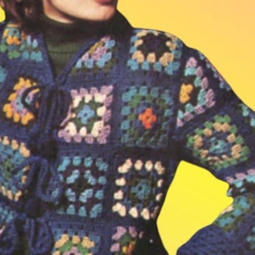 Granny Square Cardigan Crochet Sweater 