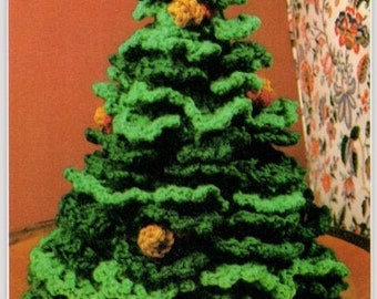 Sustainable Christmas Tree Crochet Pattern Holiday Pattern PDF Instant Digital Download Xmas Craft Retro Decorations Reusable Tree