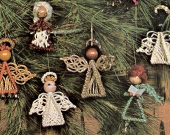 12 Mini Holiday Macrame Patterns PDF, Instant Download - Angel Tree Ornaments & Wall Hangings Gifts with Many Pages of Knot Instructions!